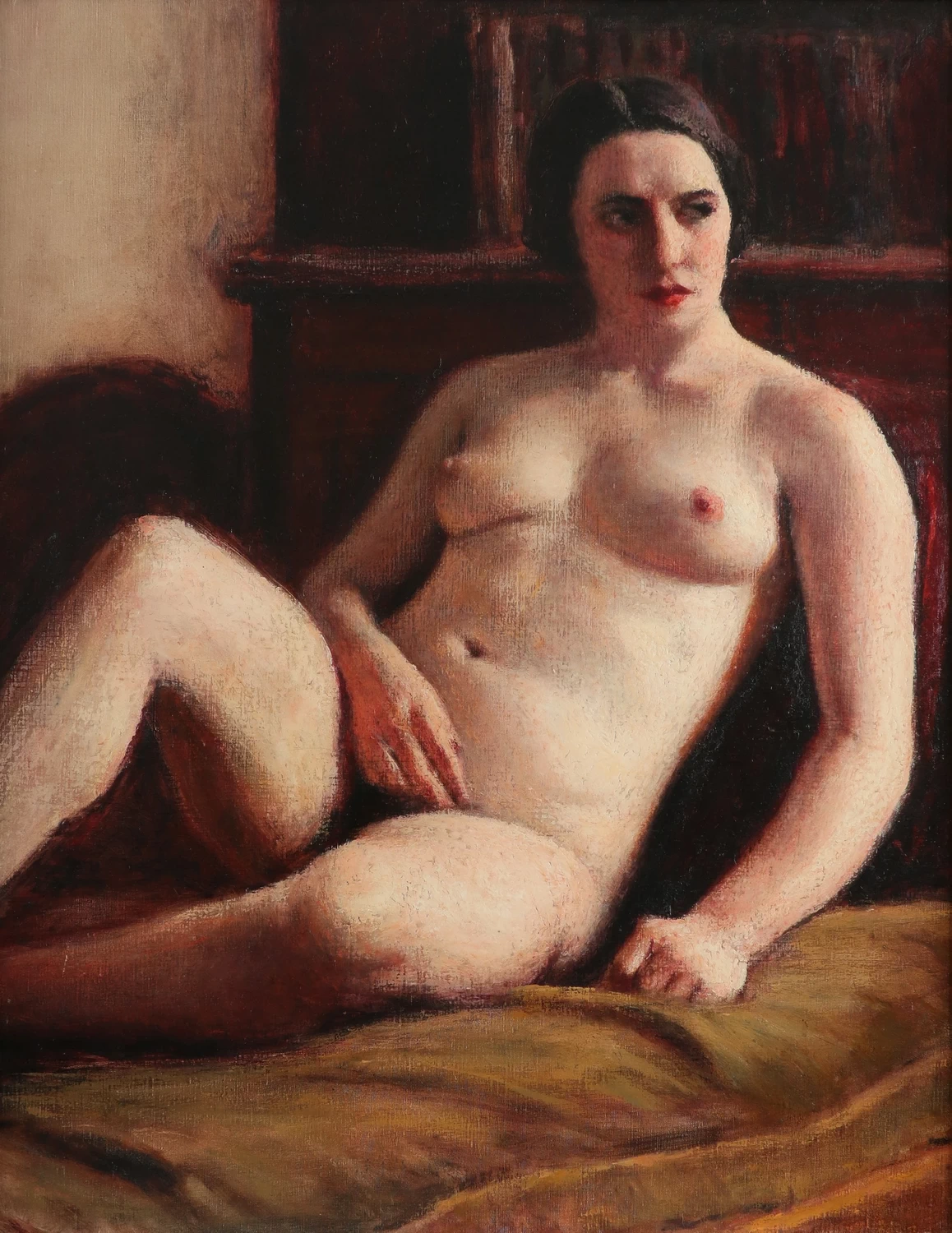 Nudo seduto, la modella